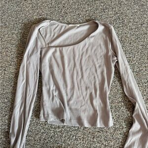Cream Long Sleeve Top